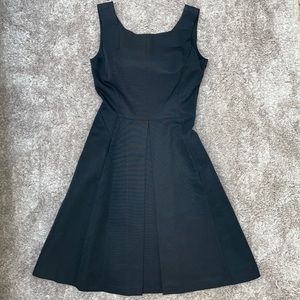 Reiss black fit and flare dress